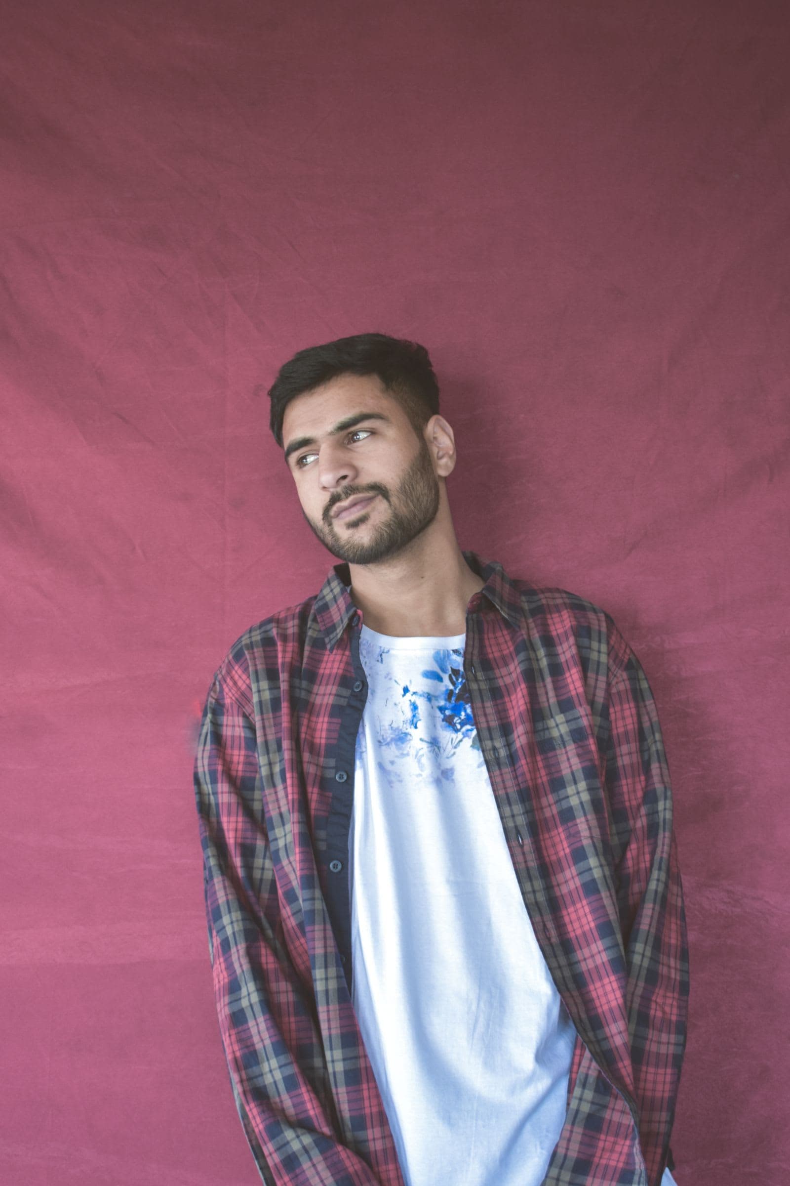 Brushed Flannel Check Shirt in Red Check