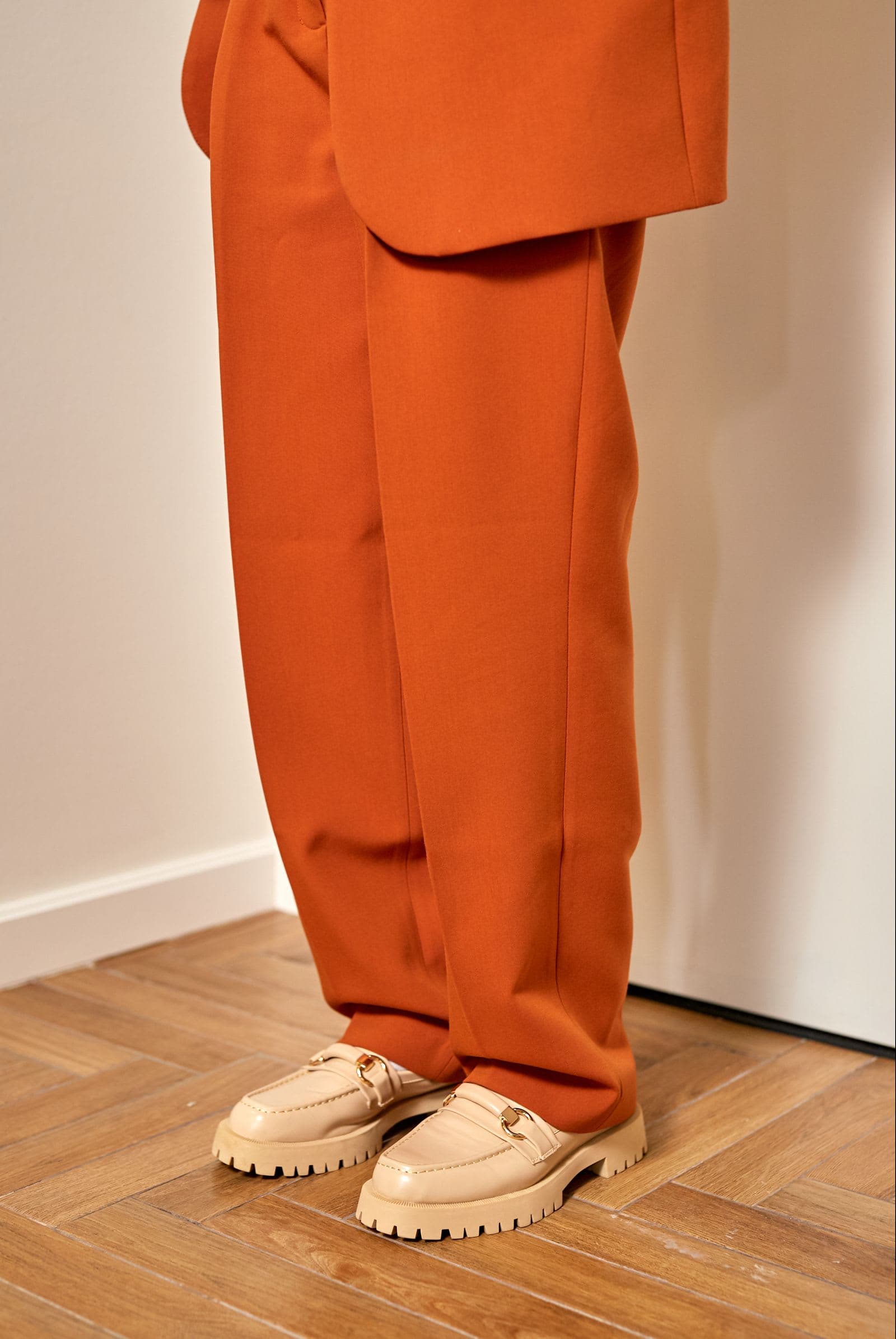 Garment-Dyed Chinos in Burnt Orange
